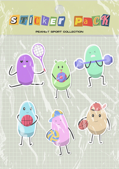 STICKER PACK PEANUT note