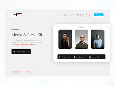 Press Page UI branding design press page ui ux web website