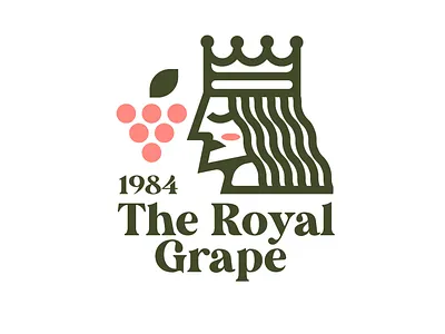 The Royal Grape diseño de logo diseño plano illustration logo logo logodesign design logodesign design brand marca tipografía