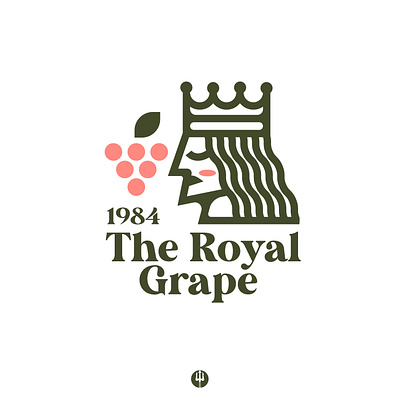 The Royal Grape diseño de logo diseño plano illustration logo logo logodesign design logodesign design brand marca tipografía