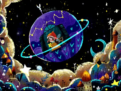 lovely Illustration works art design figure illustration illustration illustration for children procreate