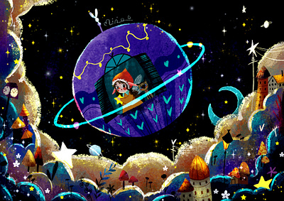 lovely Illustration works art design figure illustration illustration illustration for children procreate