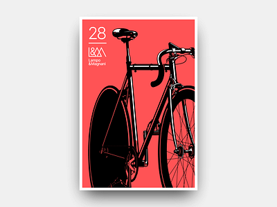 Lampo & Magnani 2 bicycle bike black design fixie futurism gianmarco magnani illustration lampo minimal minimalist modern poster race retro speed velodrome