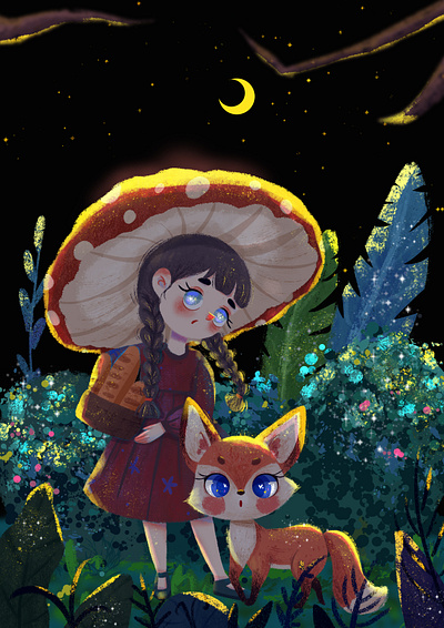 lovely Illustration works art design figure illustration illustration illustration for children son insert