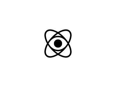 Holograma atom branding design eye futurism gianmarco magnani holograma logo minimalist retro scifi space