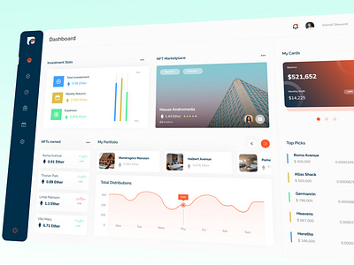 NFT Management Dashboard 3d animation branding graphic design logo motion graphics ui