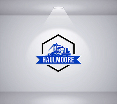 Logo Design for Trucking Business Called "HaulMoore" creative logo trucking logo uniuqe logo