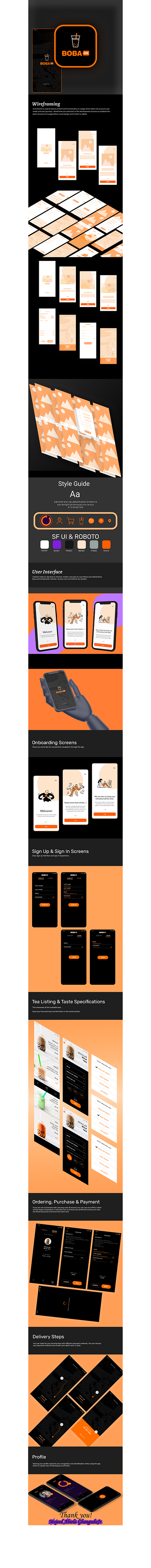 Boba-me Tea Mobile App Design app design mobile app design tea app ui tea user interface ui ui design uiux user interface user interface design