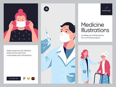 Medicine illustrations 18design clean clean ui clinic clinic illustration covid covid19 covid19 illustration doctor doctor illustration health illustration medic medical medical illustration medicine medicine illustrations minimalism ui uidesign