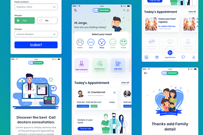 Healthcare Doctor Appointment design icons design mobile app design mockup design ui ui design