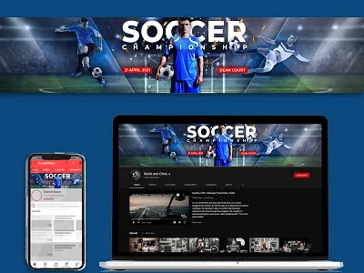 Sports Soccer or Football YouTube Banner and cover Design adobe photoshop banner banner design colorful creative design fitness football graphic graphic design man modern modern banner soccer sport sports youtube youtube banner youtube channel youtube cover
