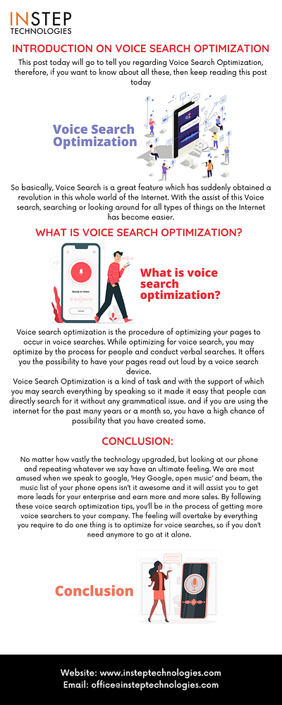 Introduction on voice search optimization branding design digital marketing insteptechnologies mobile app development voice search optimization web design