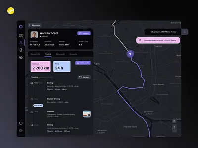 Logistics Platform clean color dark dashboard delivery design digital driver map minimal mvp online parcel platform shipping tracker tracking transport ui ux