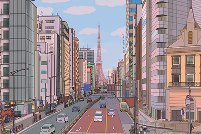 Tokyo adobe anime art design digital illustration japan photo photoshop tokyo