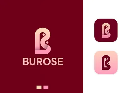 BUROSE, BR Logo Design 2022 app b b logo br br logo branding concept creative logo fashion graphic design identity logo logo design logo design 2022 logo trends 2022 minimal modern b monogram tech