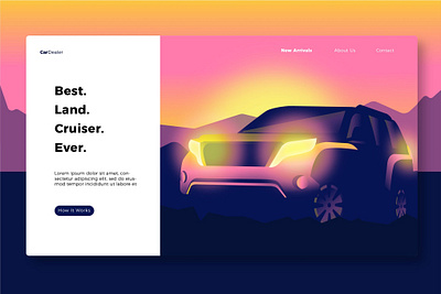 Car Dealership - Banner & Landing Page app banner branding design development graphic design html illustration landing landing page planet process ui ui design ux ux design web web maintance web multipurpose website