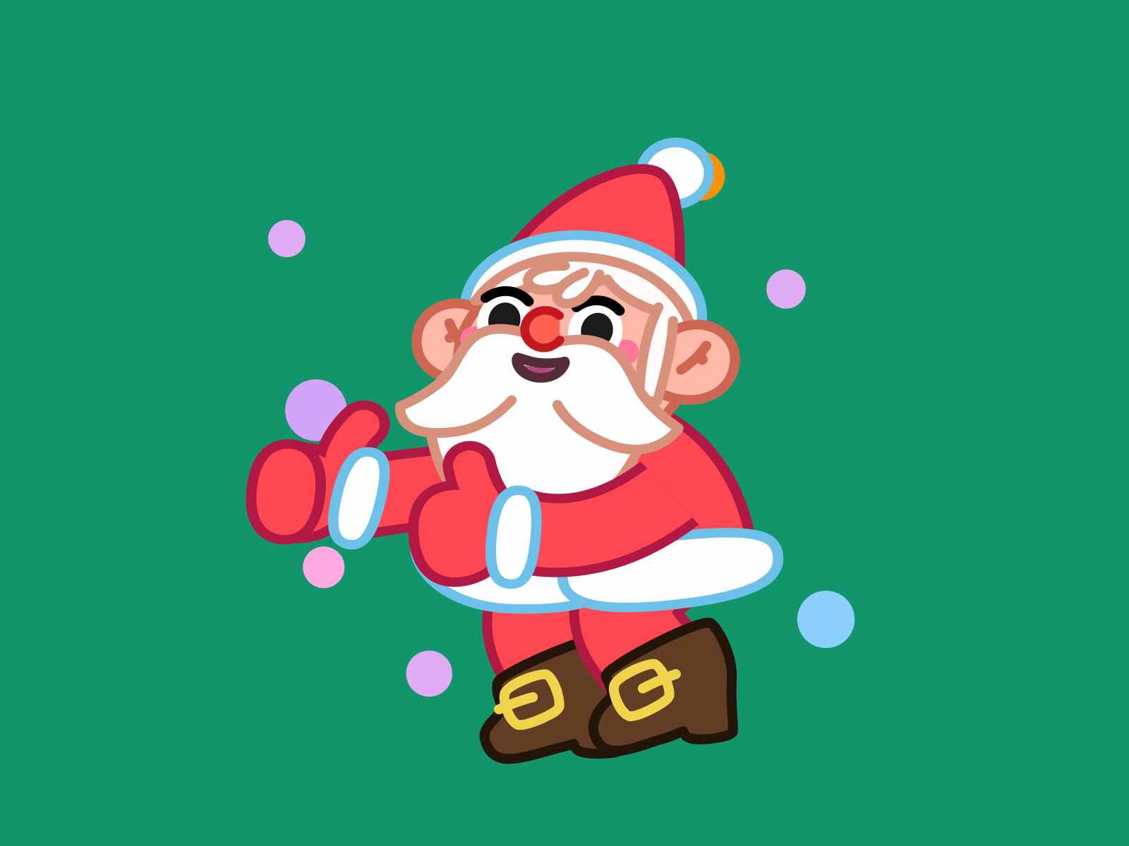 Dancing Santa christmas dance dancing happy happy holidays holidays mishax reaction santa santsaclaus sticker stickerpack thumbs up xmas дедмороз