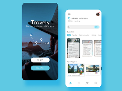 travely mockup design travel bucketlist app app branding design icon illustration logo typography ui ux vector