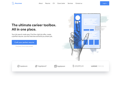 Resumeee - Website design illustration u ui ux webdesign