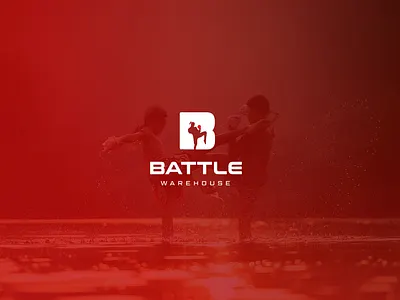 Battle Warehouse Logo Design boxer boxing boxing logo branding clean creative fight fighting gym kickboxing letter b logo letter b negative space letter logo logodesign minimal modern negative space simple unique