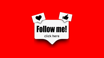 red banner "follow me!"