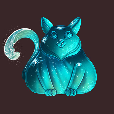 Water cat cat character design illustration material study water