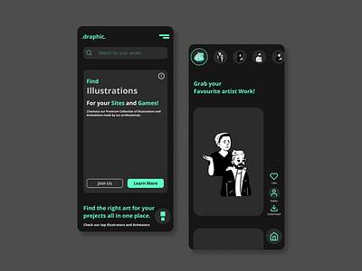 draphic just for graphic app design illustration ui ux