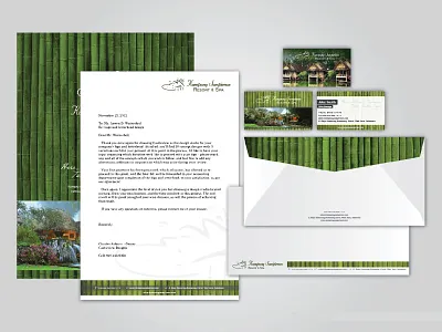 Kampung Sampireun - Brand bamboo brand branding business suite design green indonesia layout print