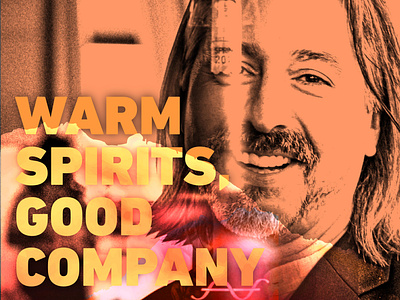 Warm Spirits, Good Company brand campaign brand design distillery florida nhammonddesign nick hammond nick hammond design nickhammonddesign.com texture whiskey