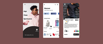 sportswear ecommerce mobile app app beautiful branding design designer for hire ui ux