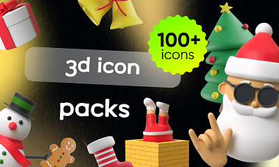 3D Christmas Icons FREE 3d christmas design figma free graphic design icons illustration illustrator ui xmas