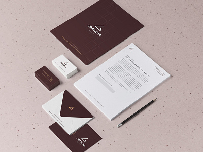 Grandia Business Suite - Brand brand branding brown business suite design hotel logo