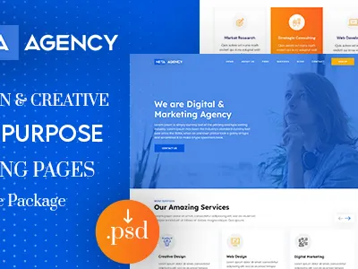 Multipurpose Landing Pages Template Package landing page design landing pages multi purpose landing pages
