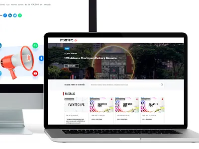 Eventos UPC product design ui ux web