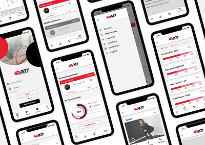 ATI Physical Therapy App app design design physical therapy app redesign ui ui design user experience design ux ux design