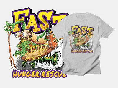 BURGER RETRO MONSTER fanart fast food graphic designer illustration illustrator ratfink retro cartoon retro design rustic design tshirt design vintage logo
