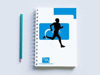 Notepad mockup for ASFR brand branding design identity logo