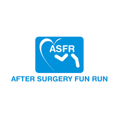 Logo typ and mark for After Surgery Fun Run brand branding design identity logo