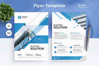 Corporate Flyer Template cover layout