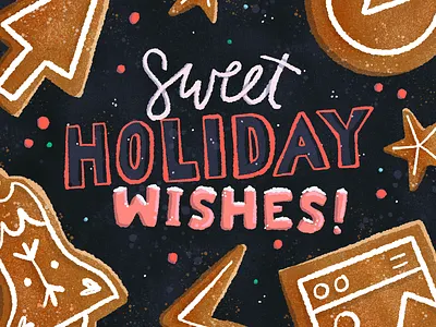 Please Accept Cookies cookies holiday illustration type typography