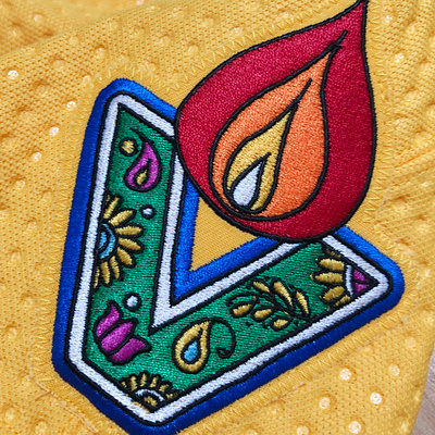 Vancouver Canucks Diwali patch canucks diva diwali diya flame nhl vancouver canucks