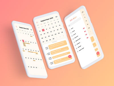 Calendar App app app design design mobile ui ux