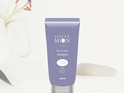 Shampoo packaging (silver hair) design hair packaging shampoo