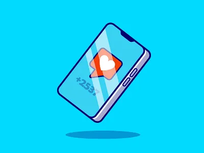 Smartphone Screen with Love Count Vector Illustration count flat design flat designer flat illustration flat illustrator icon illustration logo logo designer love numbers screen simple illustration smartphone vector