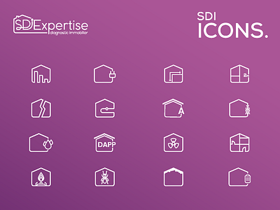 SDI ICONS. branding design diagnostics diagnostics imobilliers flaticon graphic design graphics hellodribbble icon icons illustration lo logo real estate