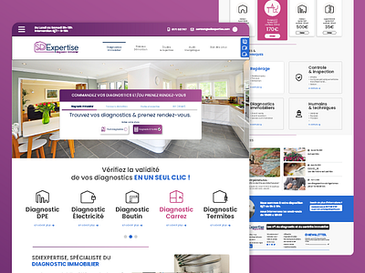 SDI Expertise website. adobexd diagnosticimobillier diagnostics estate figma graphic design hellodribbble home landingpage maison prototype realestate ui uidesign uiux userexperience userinterface ux uxdesign website