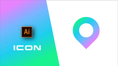 Location/map Icon in Adobe Illustrator 2022 3d animation branding graphic design logo motion graphics ui