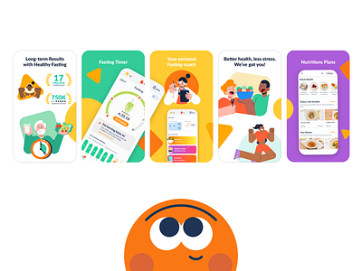 App Store screens app store character illustration design flat design illustrator screens ui webdesign