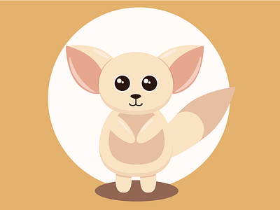 fennec animals cute fennec flat illustration vector