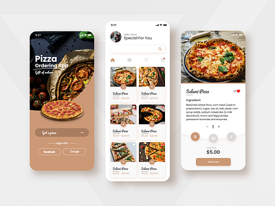 Pizza ordering app app ui ux